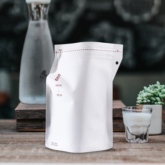 Eco-friendly Zip Top Stand Up Spouted Pouches Portable Cold Brew Coffee Filter Paper Bag