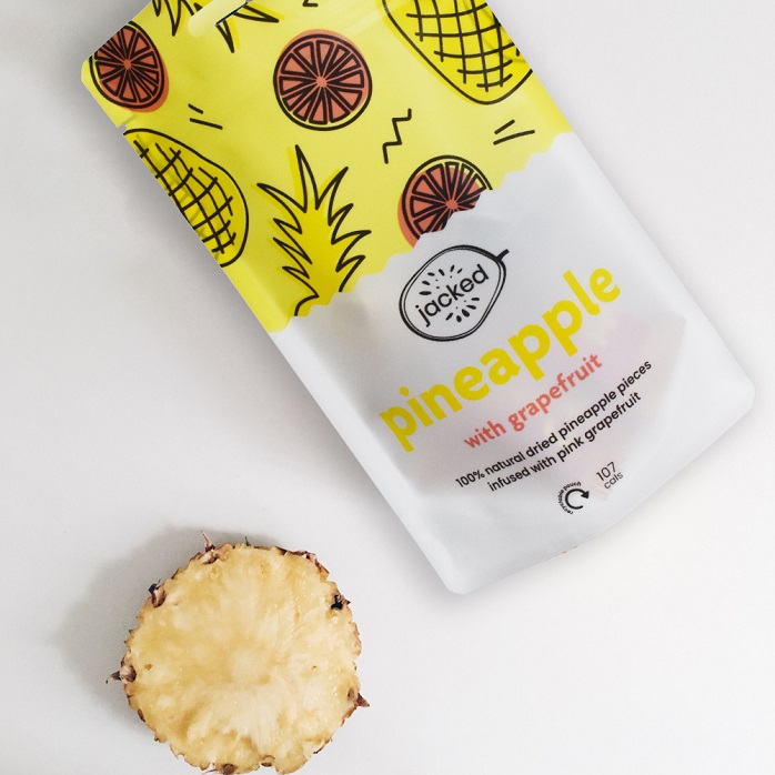Recyclable personalized design ziplock stand up packing freeze pineapple dry fruit pouches