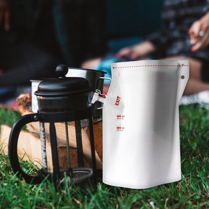 Eco-friendly Portable Ziplock Stand Up Paper Grind Ground Cold Brew Coffee Filter Bag