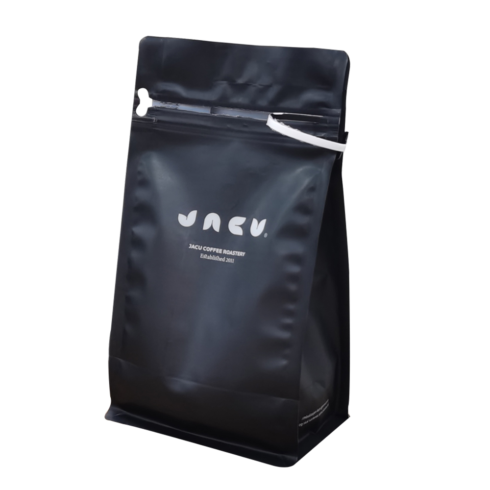 Wholesale Flat Bottom Roasted Coffee Bags with Pocket Zipper And Valve