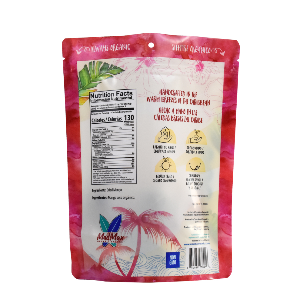 Factory Price Custom Organic Dried Goods Mango Seca Bag