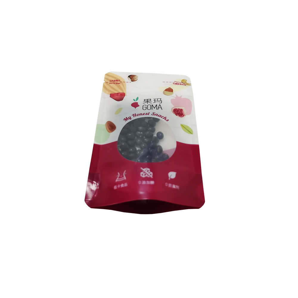 Recyclable Standing Up Pouches Organic Supersnacks Bags with Window