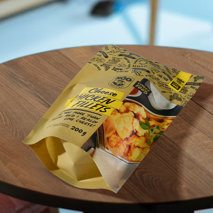 Matte Finish Vacuum Seal Plastic Zip Biscuit Bags Biodegradable Plastic for Food Packaging