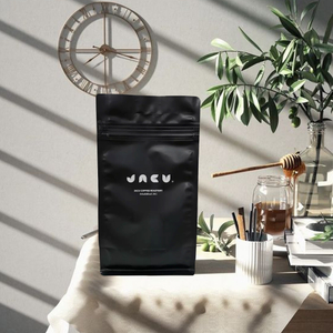 Environmental Friendly Organic Roasted Coffee Bean Packaging Bag with Flat Bottom Gusset